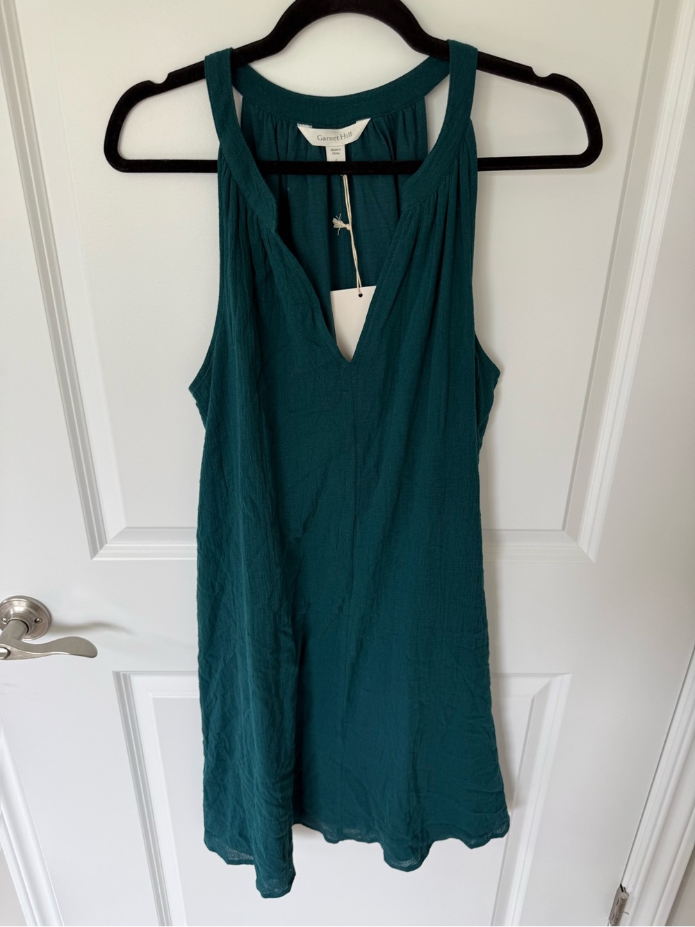 Garnet Hill Cotton Gauze V Neck Tank Dress Size Small NWT